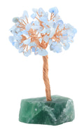 Arbre du Bonheur Aigue Marine base Fluorite 14cm
