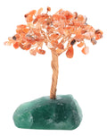 Arbre du Bonheur Cornaline base Fluorite 14cm