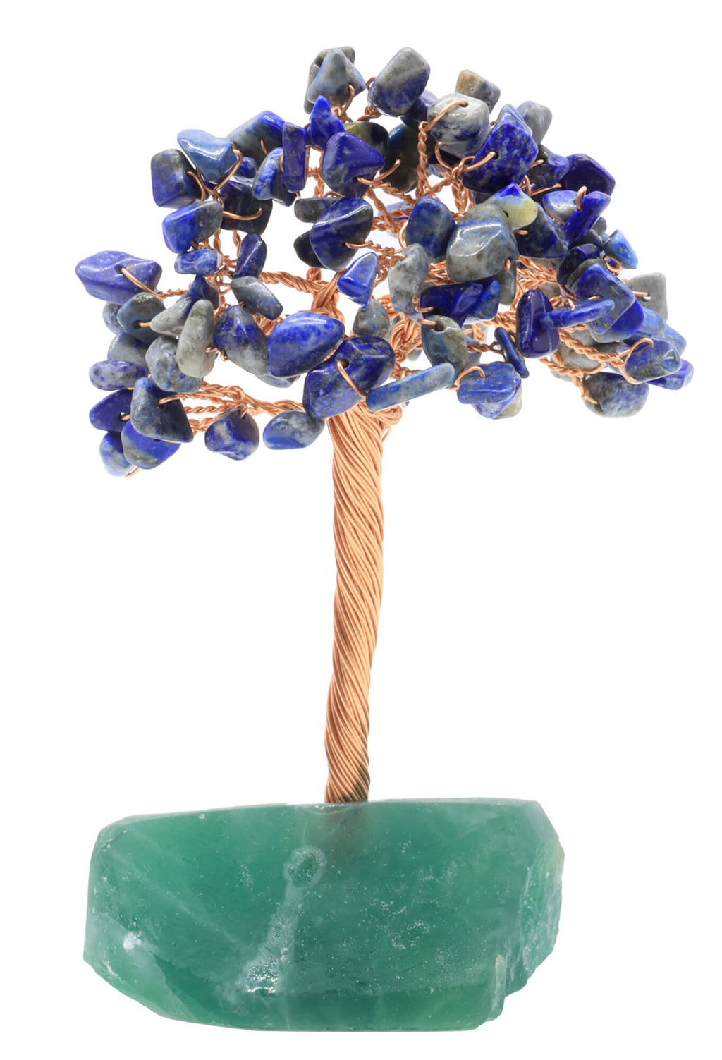 Arbre du Bonheur Lapis Lazuli base Fluorite 14cm