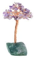 Arbre du Bonheur Améthyste Verte base Fluorite 14cm