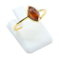 Bague Argent 925 Grenat Marquise - Plaquage Or - Taille Universelle