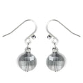 Boucles d'oreilles acier inoxydable gemme grise