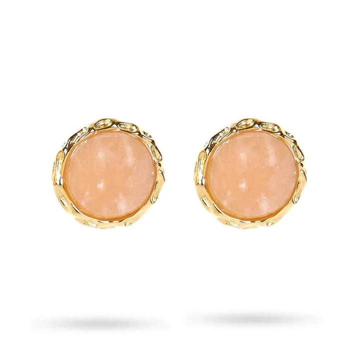 Boucles d'oreilles tombante acier inoxydable Monique pierres naturelles cornaline