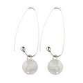 Boucles d'oreilles pendantes acier inoxydable pierres naturelles howlite