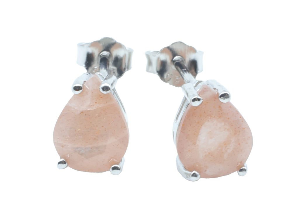 Boucles d'oreilles Argent 925 Pierre de Soleil Larme