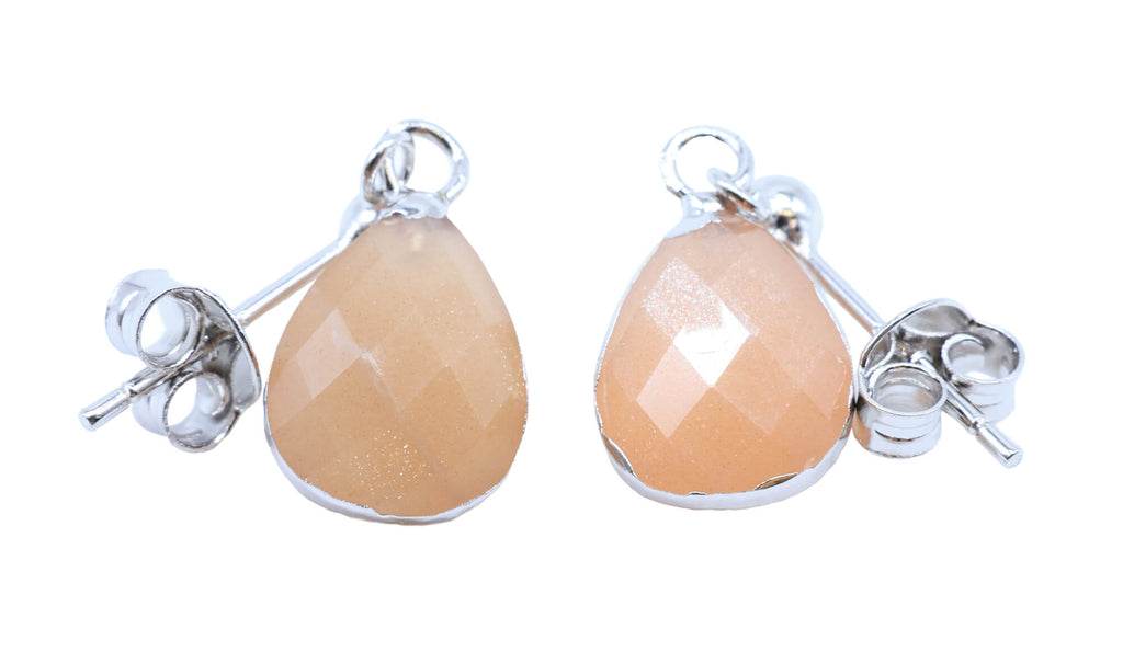 Boucles d'oreilles Argent 925 'Ondée Argentée' - Pierre de Soleil