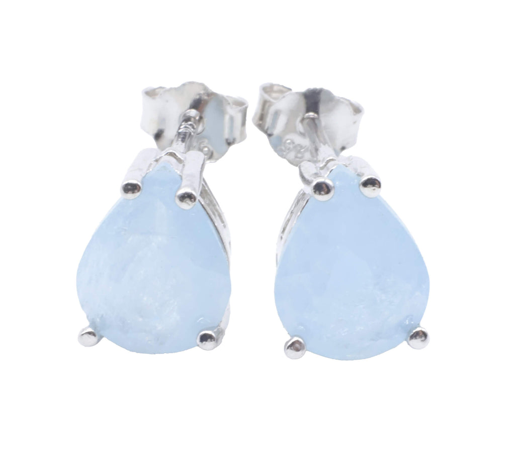 Boucles d'oreilles Argent 925 Aigue Marine Larme