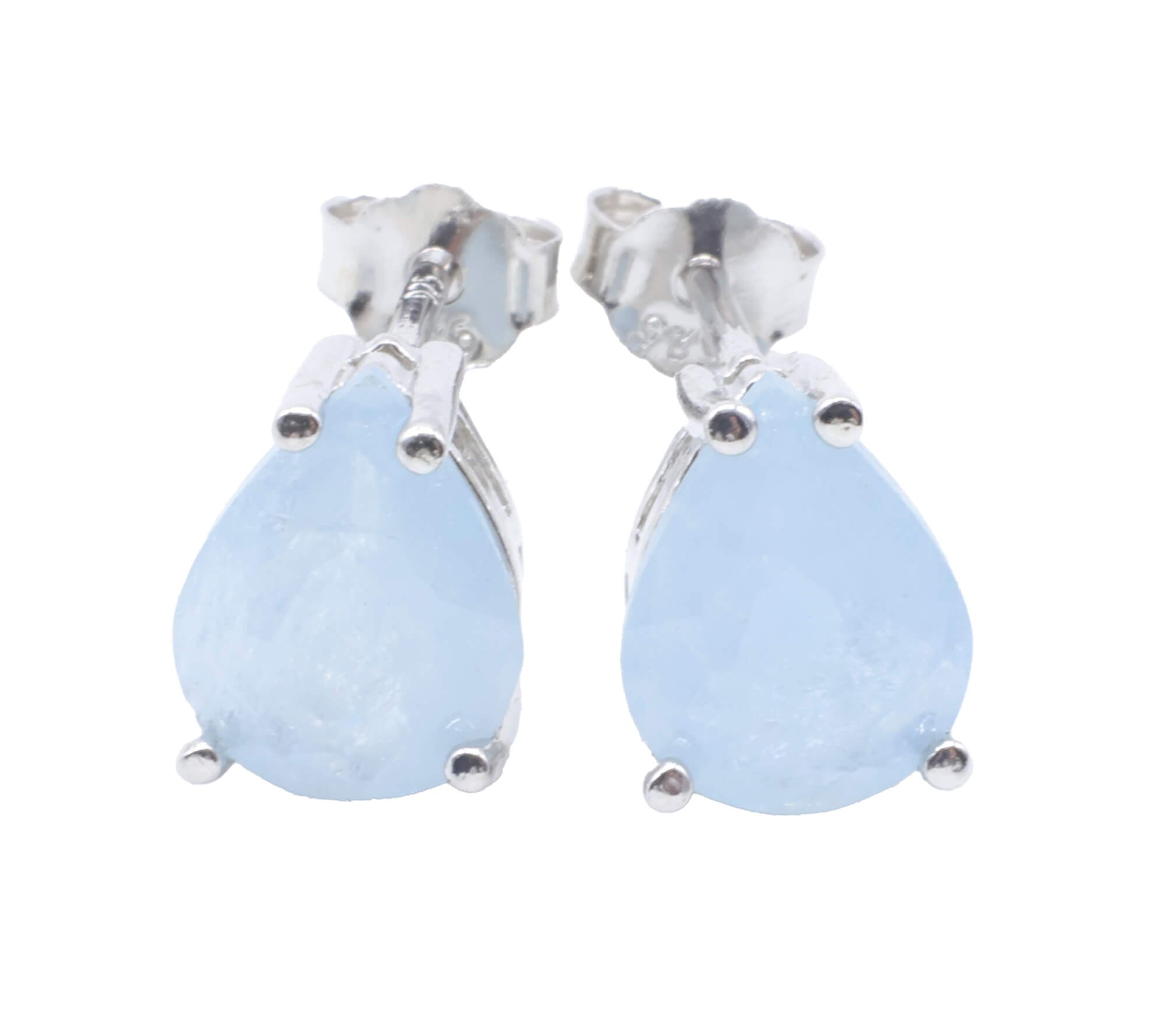 Boucles d'oreilles Argent 925 Aigue Marine Larme