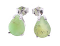 Boucles d'oreilles Argent 925 Jade Verte Larme