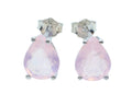 Boucles d'oreilles Argent 925 Quartz Rose Larme