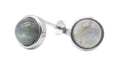 Boucles d'oreilles Argent 925 Labradorite ronde polie