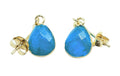 Boucles d'oreilles Argent 925 'Ondée Dorée' - Apatite - Plaquage Or