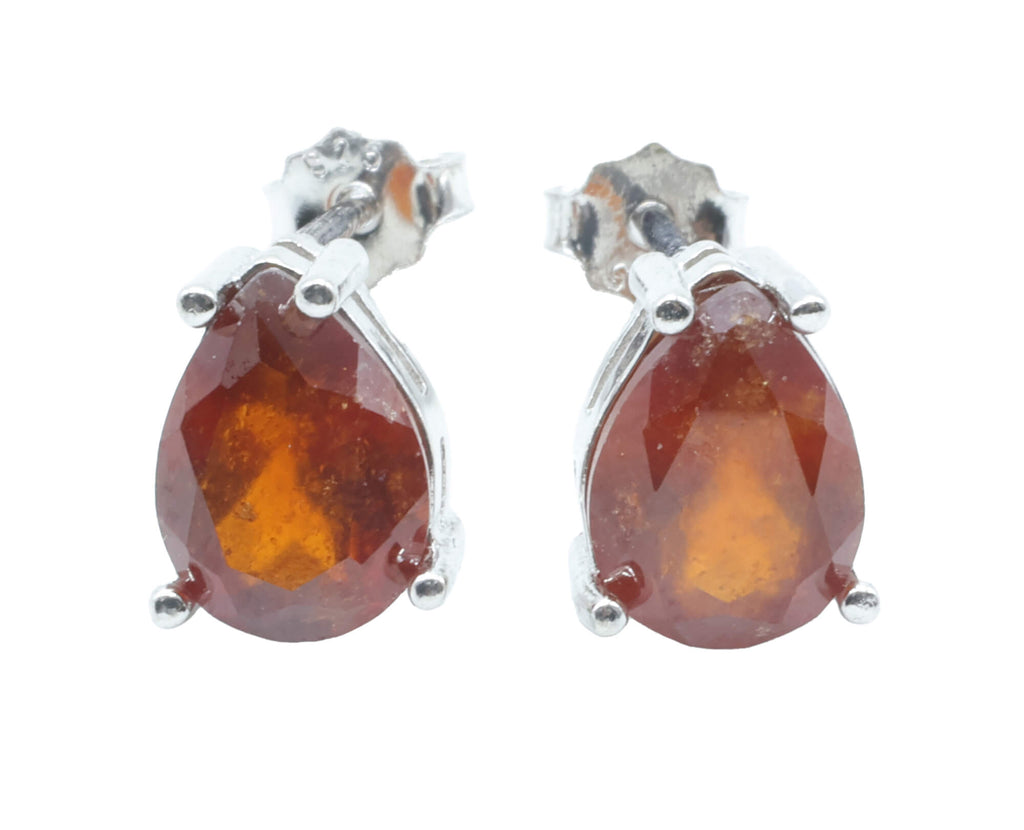 Boucles d'oreilles Argent 925 Grenat Larme