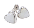 Boucles d'oreilles Argent 925 Pierre de Lune Coeur