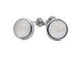 Boucles d'oreilles Argent 925 Pierre de Lune ronde polie