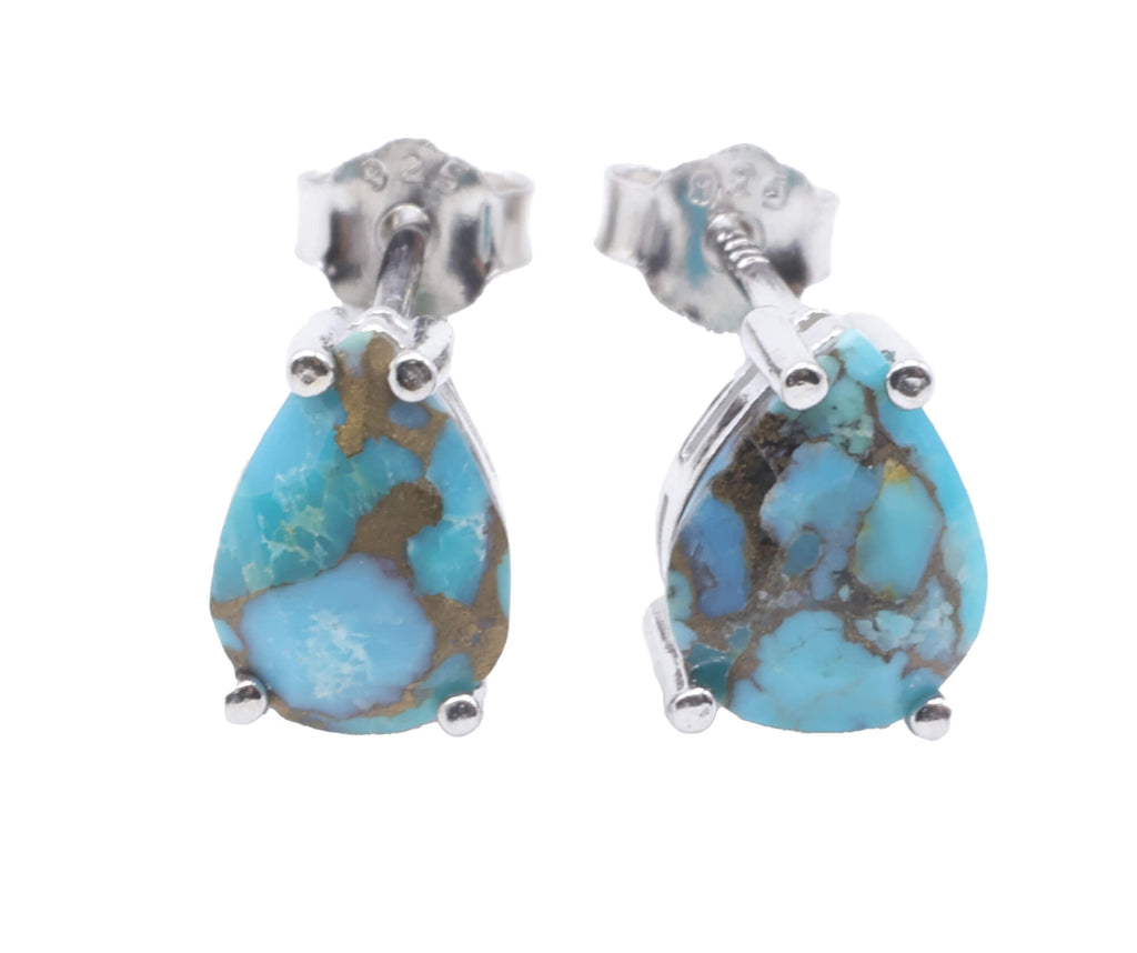 Boucles d'oreilles Argent 925 Turquoise Larme