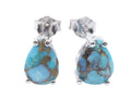 Boucles d'oreilles Argent 925 Turquoise Larme