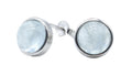 Boucles d'oreilles Argent 925 Aigue Marine ronde polie