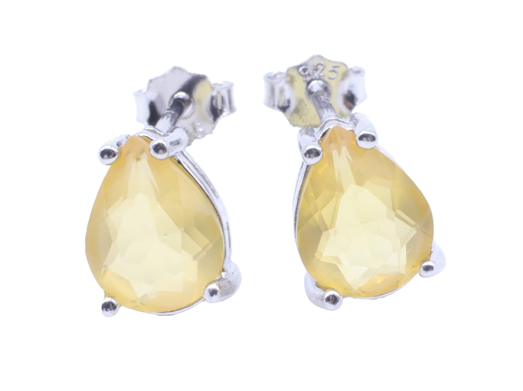 Boucles d'oreilles Argent 925 Citrine Larme