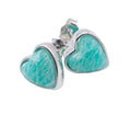 Boucles d'oreilles Argent 925 Amazonite Coeur