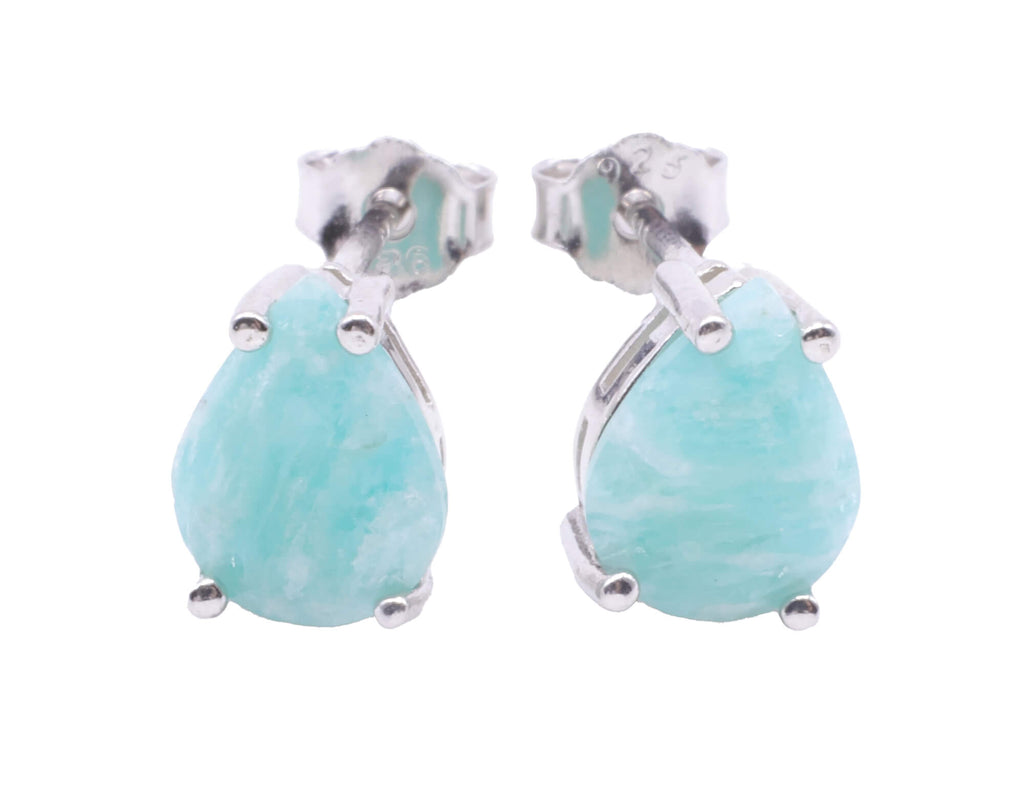 Boucles d'oreilles Argent 925 Amazonite Larme