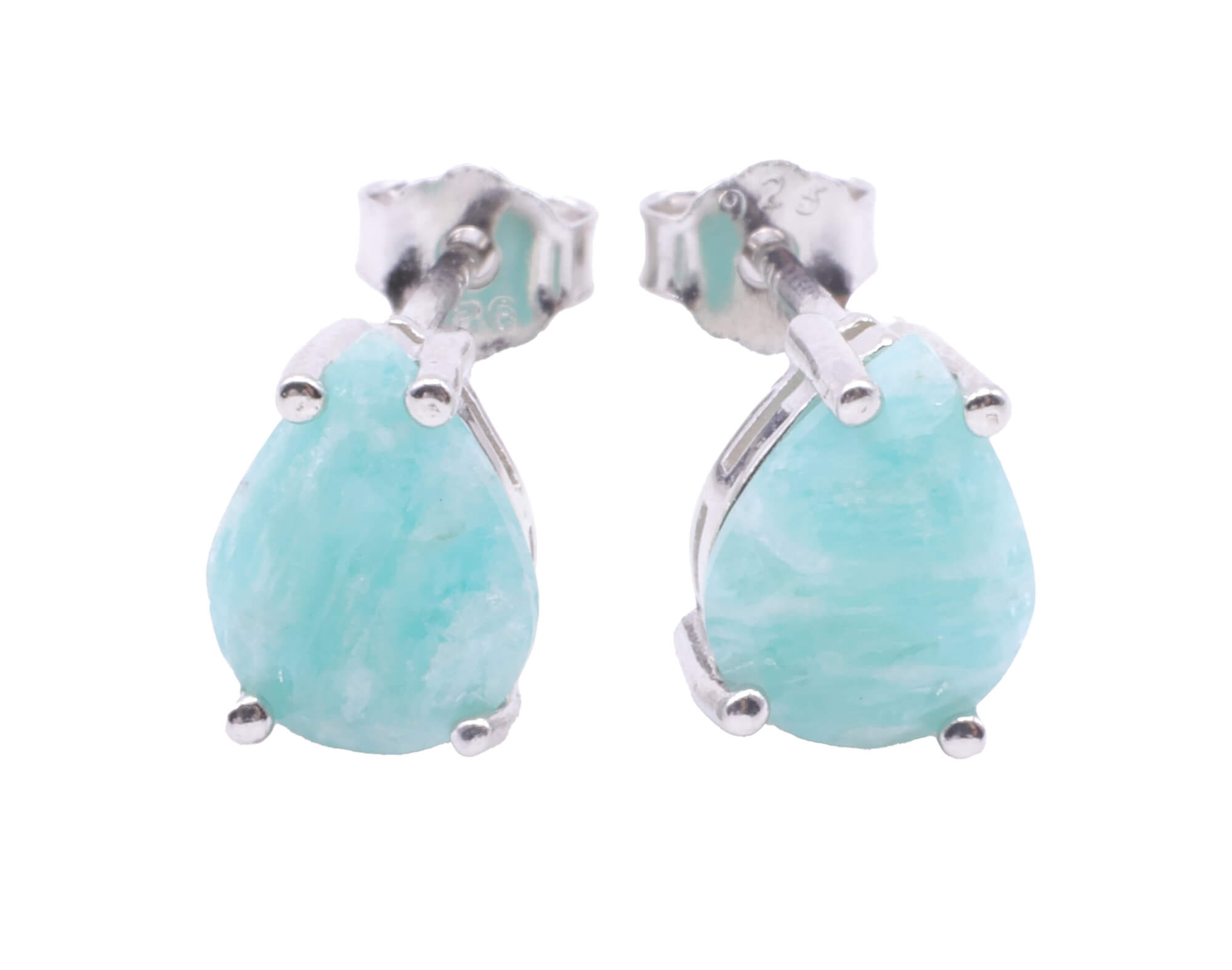 Boucles d'oreilles Argent 925 Amazonite Larme