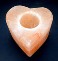 Bougeoir Cristaux de Sel Coeur Poli