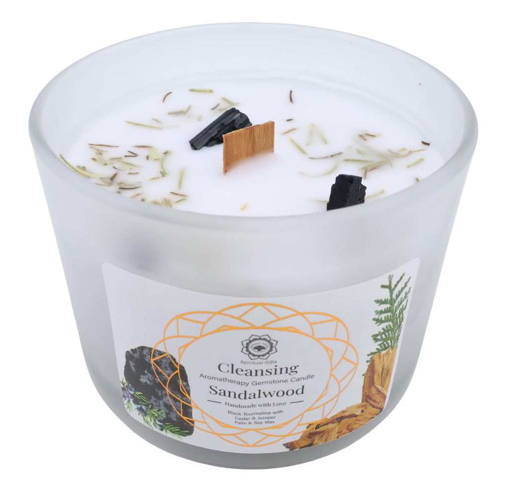 Bougie Green Tree 'Nettoyage' Tourmaline Noire + Santal 256g