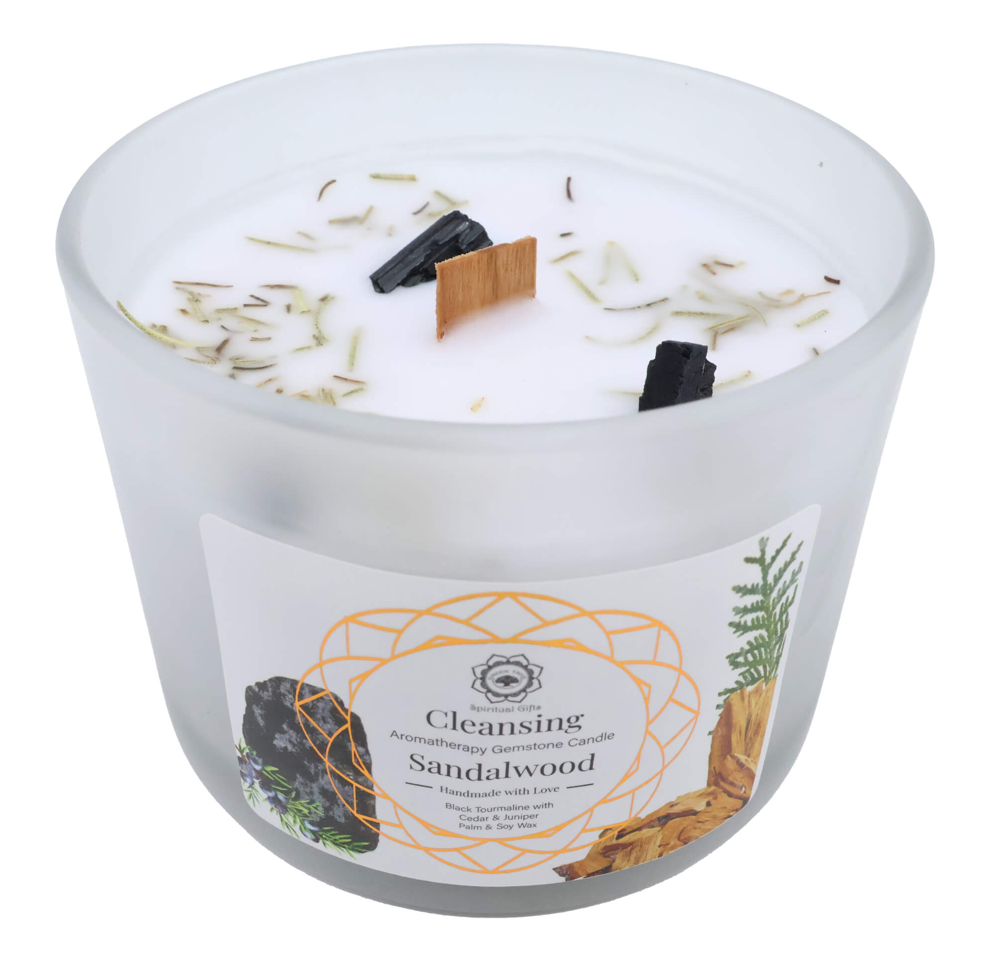 Bougie Green Tree 'Nettoyage' Tourmaline Noire + Santal 256g