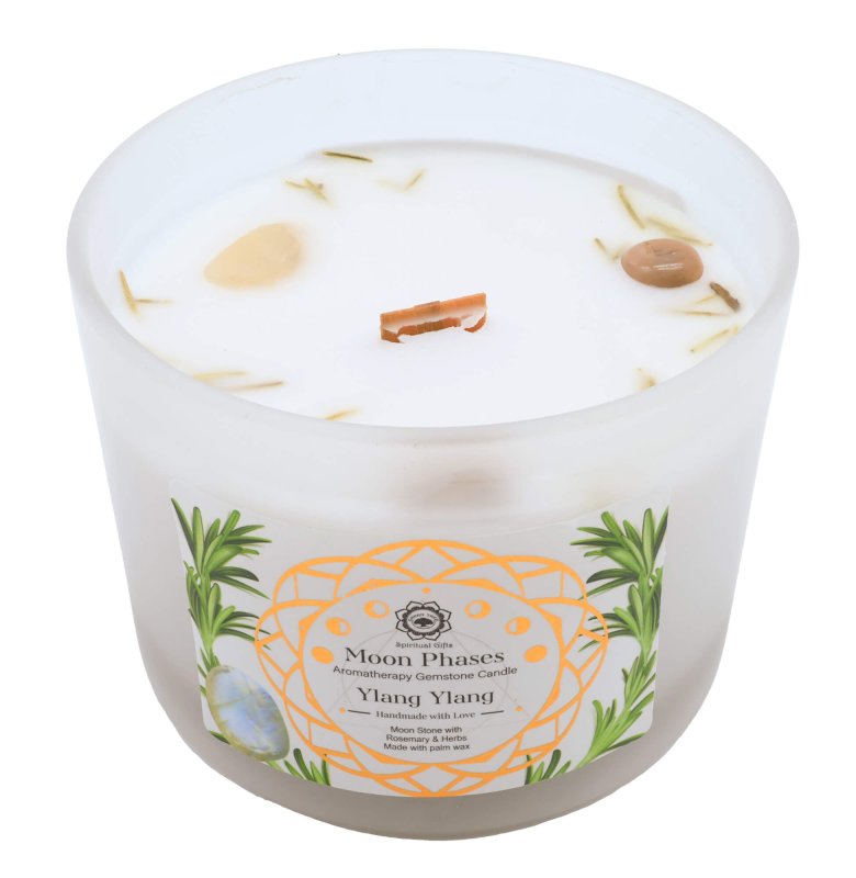 Bougie Green Tree 'Phases de la Lune' Pierre de Lune + Ylang Ylang 256g