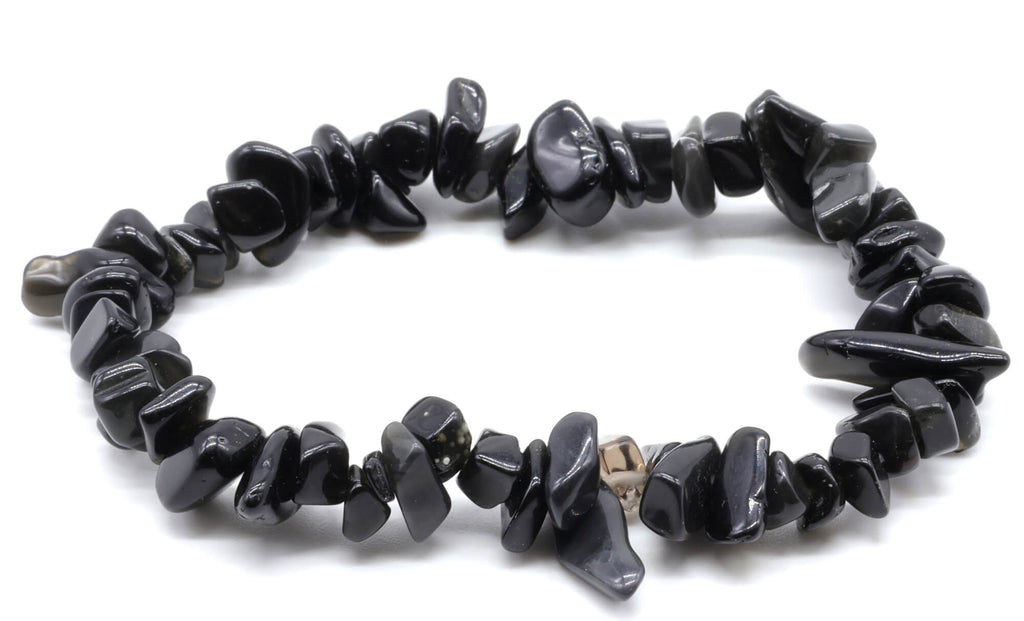 Bracelet Baroque Obsidienne Noire