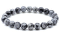 Bracelet Obsidienne Neige perles 8mm