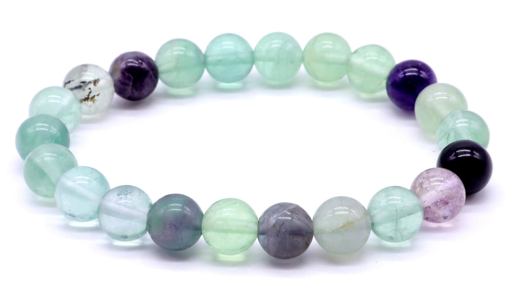 Bracelet Fluorite perles 8mm