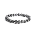Obsidienne Neige Bracelet en Perles de Pierre Naturelle 8mm