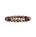 Rhodonite Bracelet en Perles de Pierre Naturelle 8mm