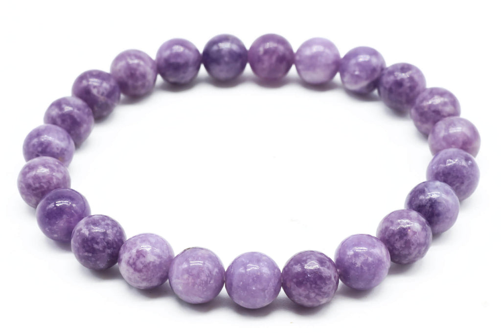 Bracelet Lepidolite perles 8mm