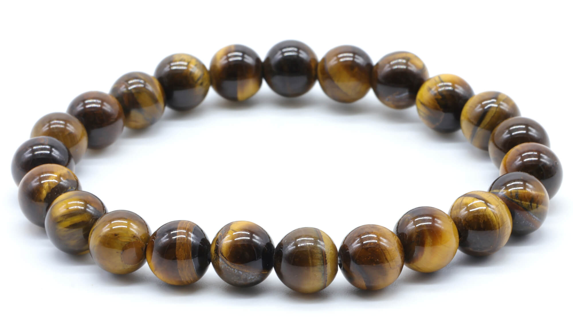 Bracelet Oeil de Tigre perles 8mm