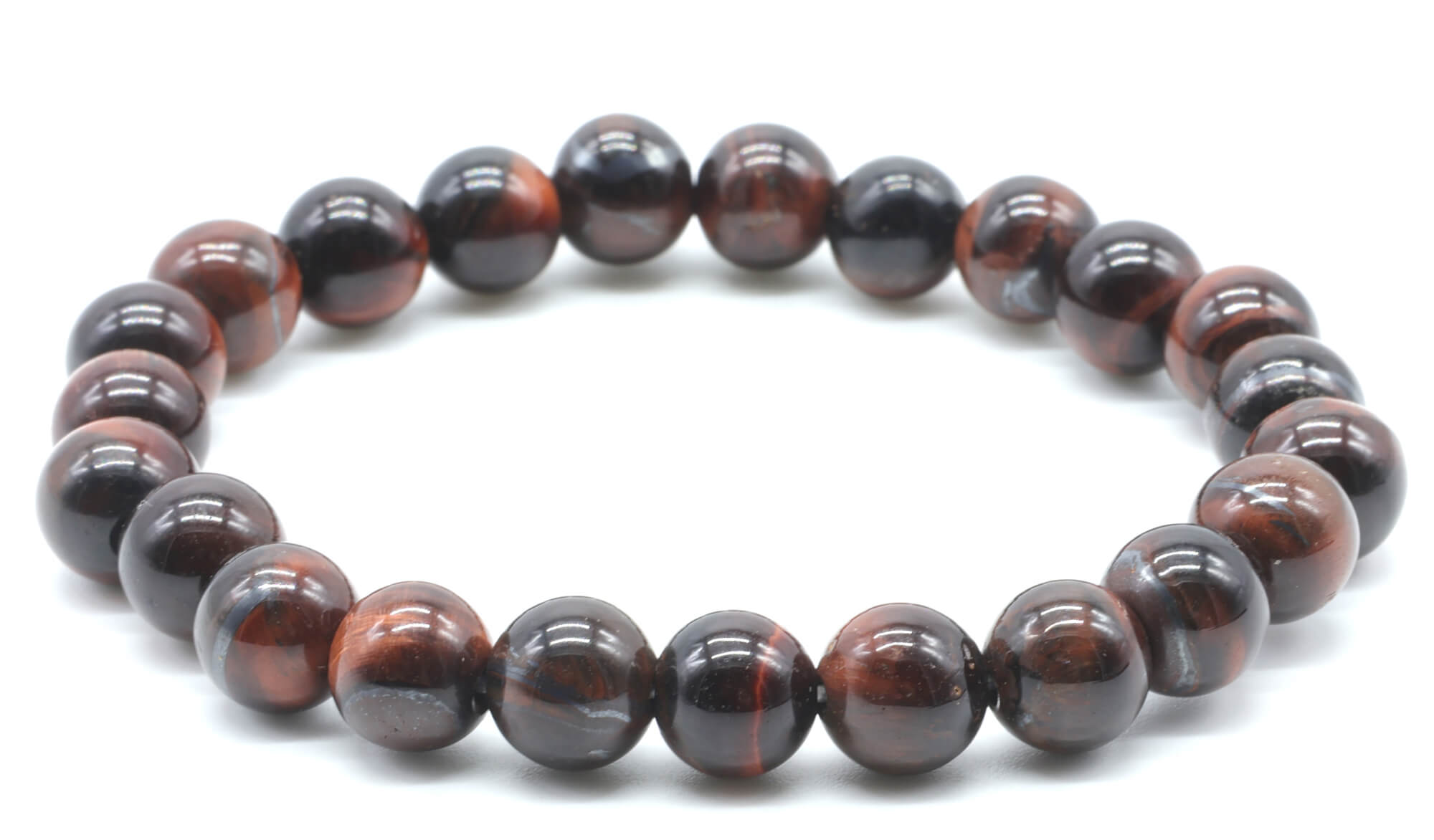 Bracelet Oeil de Taureau perles 8mm