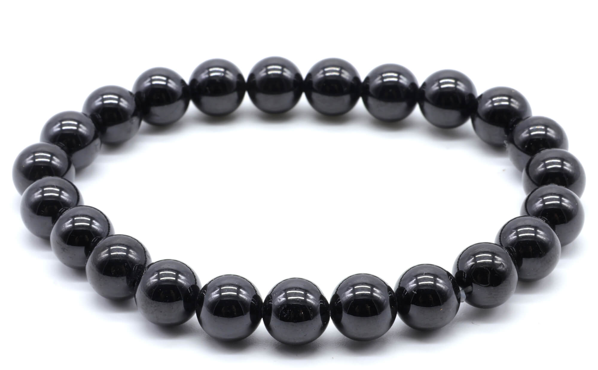 Bracelet Spinelle Noire perles 8mm
