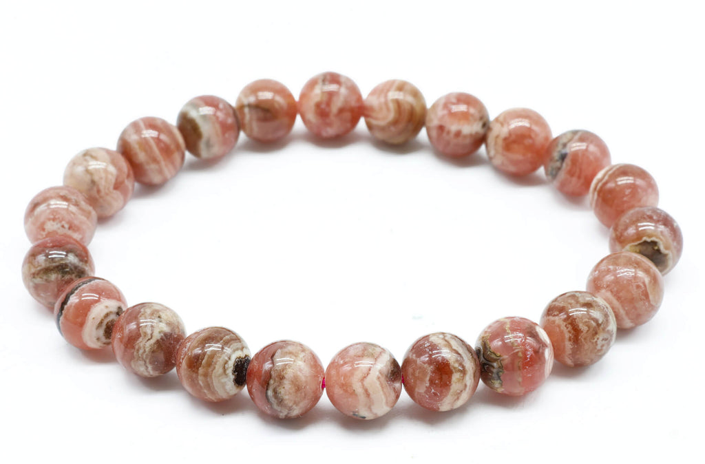 Bracelet Rhodochrosite perles 8mm