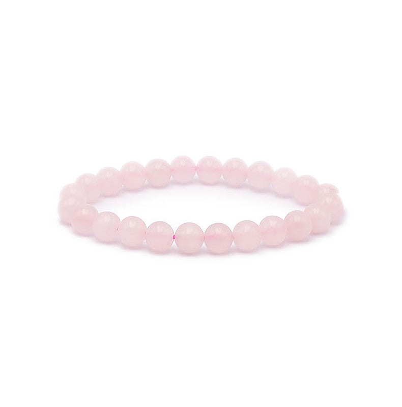 Quartz Rose Bracelet en Perles de Pierre Naturelle 8mm