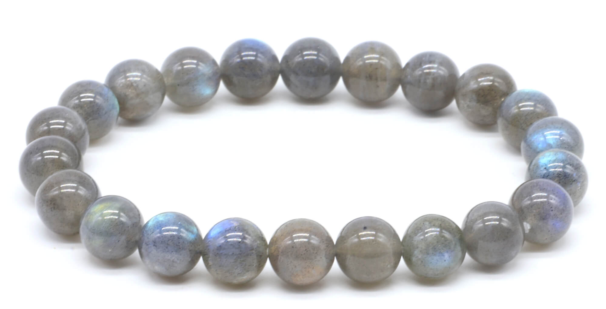 Bracelet Labradorite 'AA' perles 8mm
