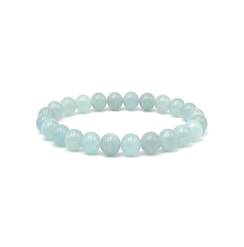 Aigue Marine Bracelet en Perles de Pierre Naturelle 8mm