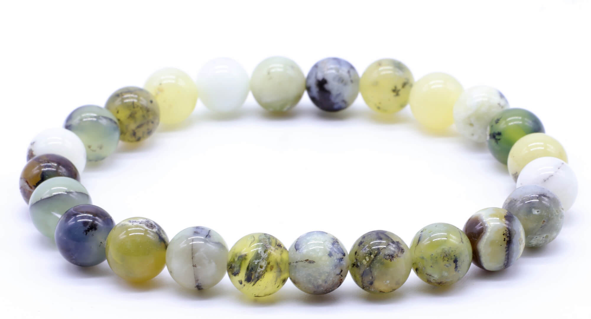 Bracelet Opale Verte perles 8mm