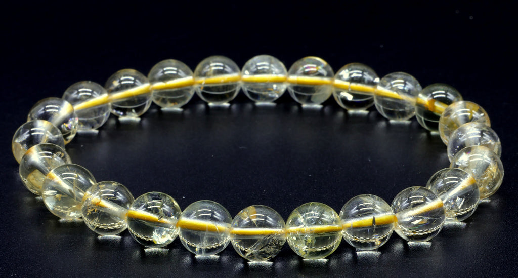 Bracelet Citrine Naturelle perles 8mm