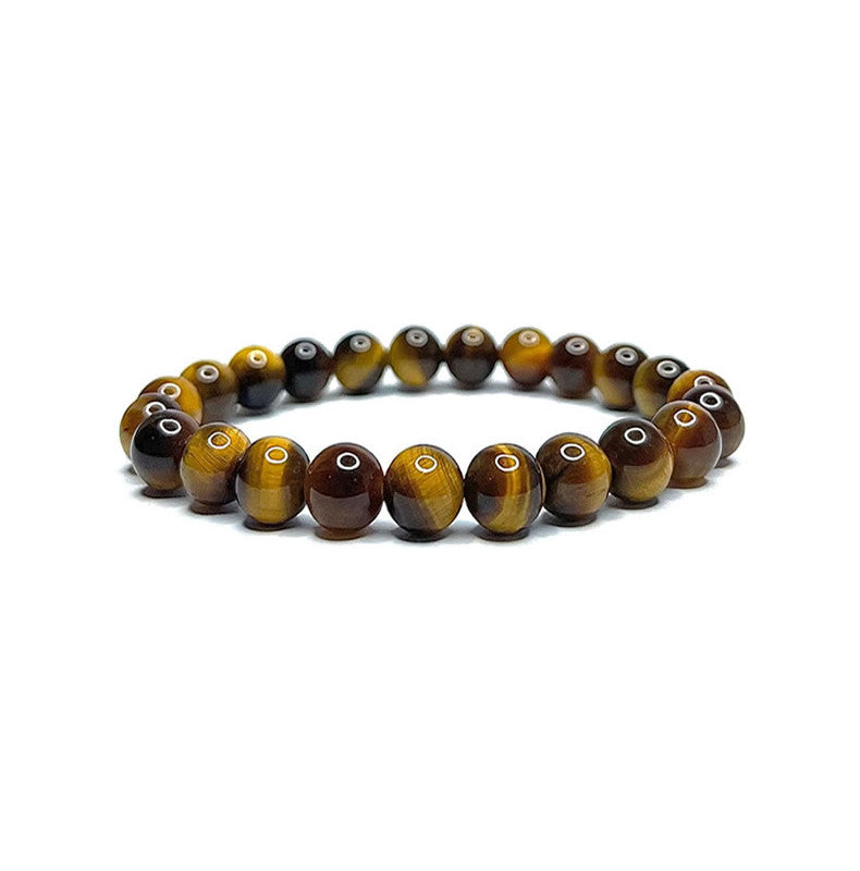 Oeil de Tigre Bracelet en Perles de Pierre Naturelle 8mm