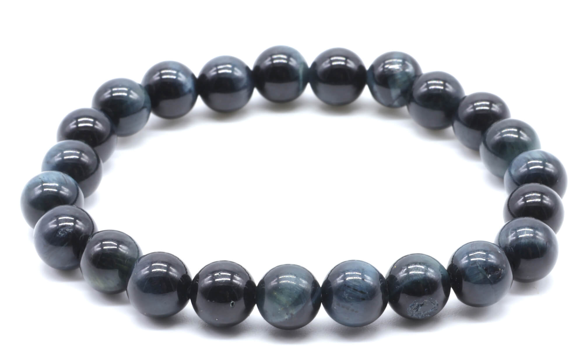 Bracelet Oeil de Faucon 'AA' perles 8mm