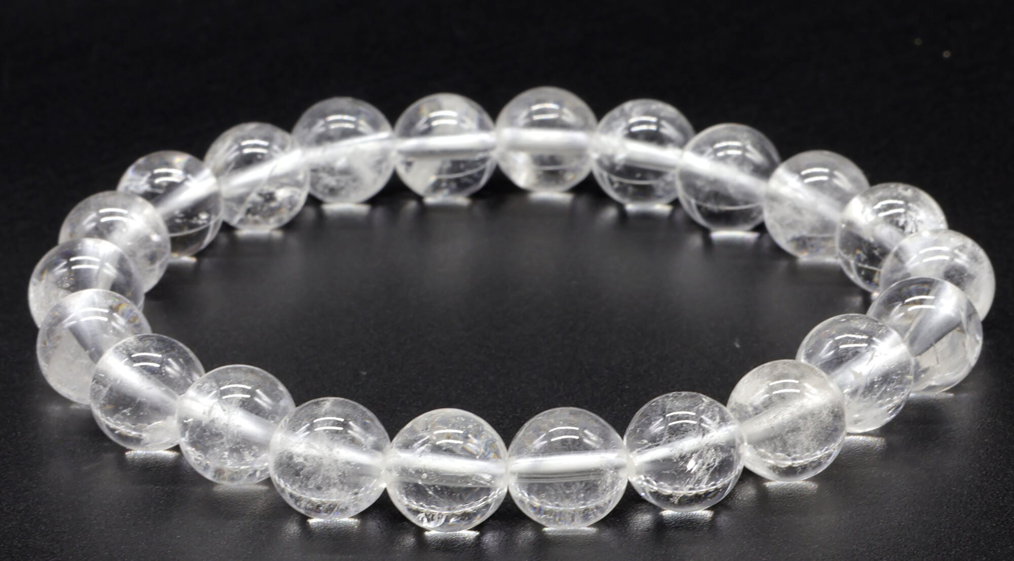 Bracelet Cristal de Roche perles 8mm