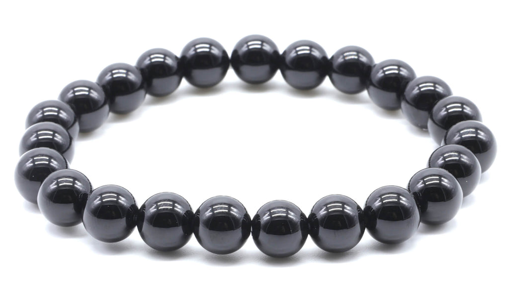 Bracelet Onyx Noir perles 8mm