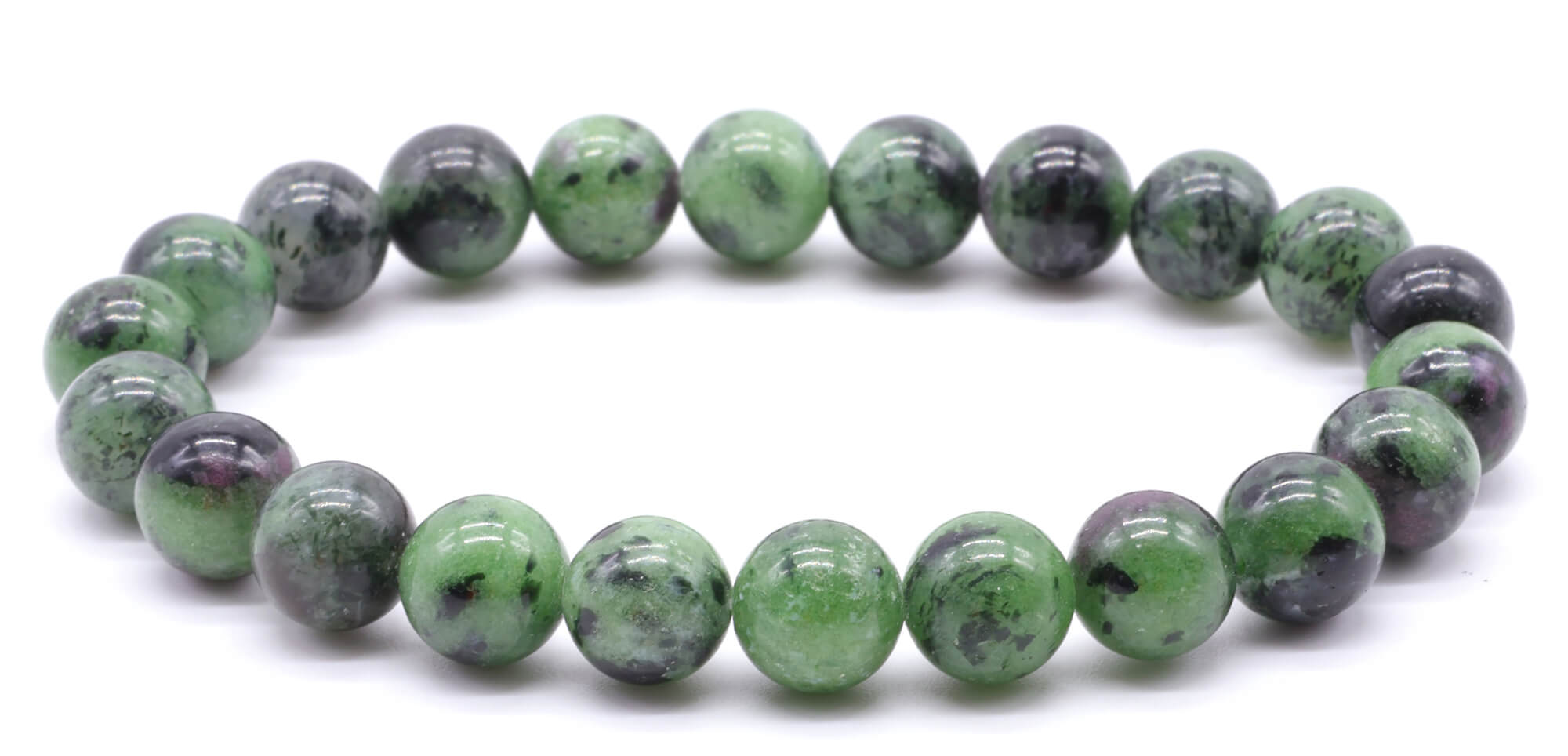 Bracelet Rubis Zoïsite perles 8mm